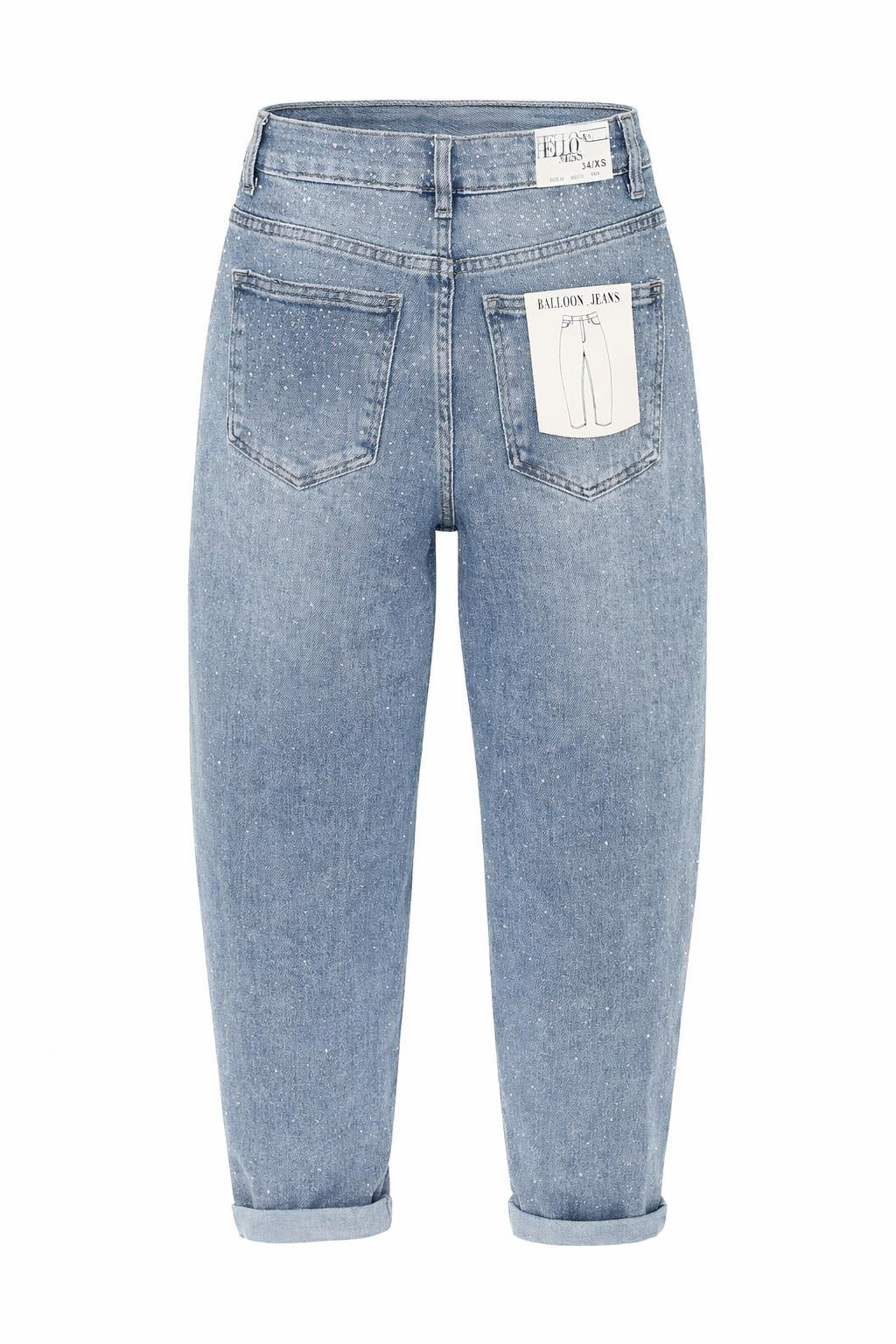 Balloon Jeans mit Glitzer, Gr. 34-42