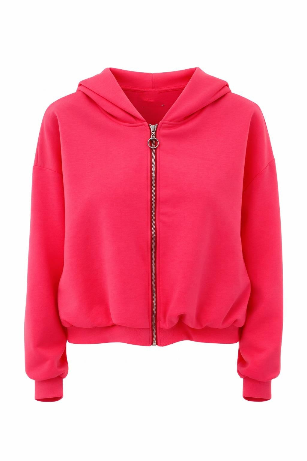 Hoodie-Jacke neonpink, Gr. 36-42