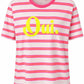 Streifen-Shirt "Oui" neon, Gr. 36-42
