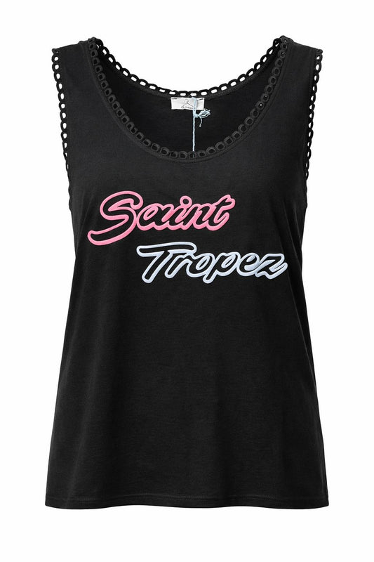 Top "Saint Tropez" schwarz, Gr. 34-40