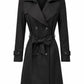 Trenchcoat mit Bindegürtel schwarz, Gr. 36-40