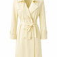 Trenchcoat mit Bindegürtel gelb, Gr. 36-42