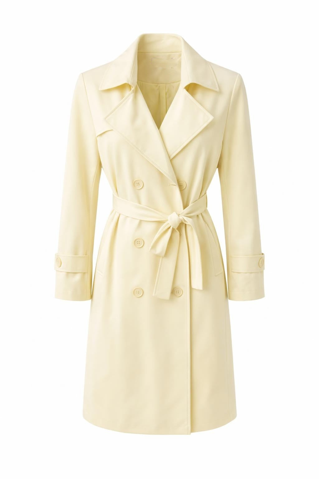 Trenchcoat mit Bindegürtel gelb, Gr. 36-42