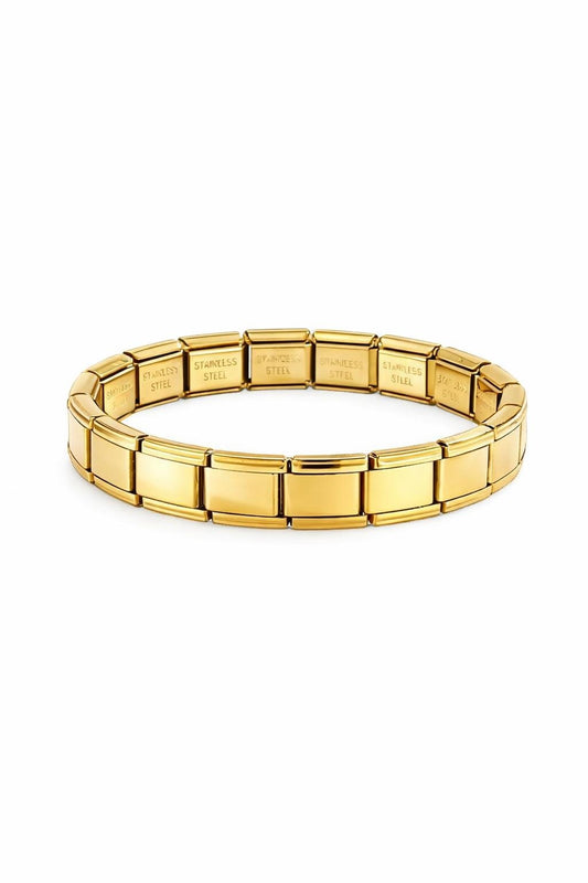 Charms Edelstahl Armband gold