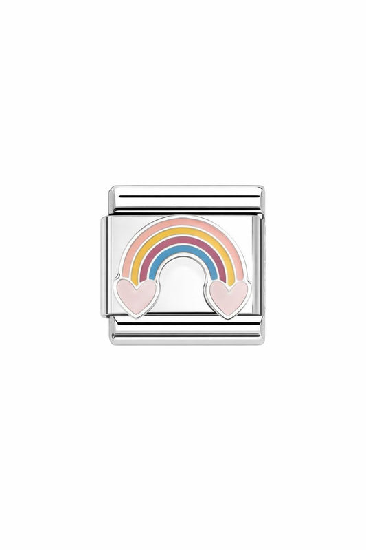 Charm Regenbogen mit Herzdetails