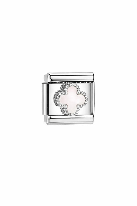 Charm Kleeblatt mit Perlendetails