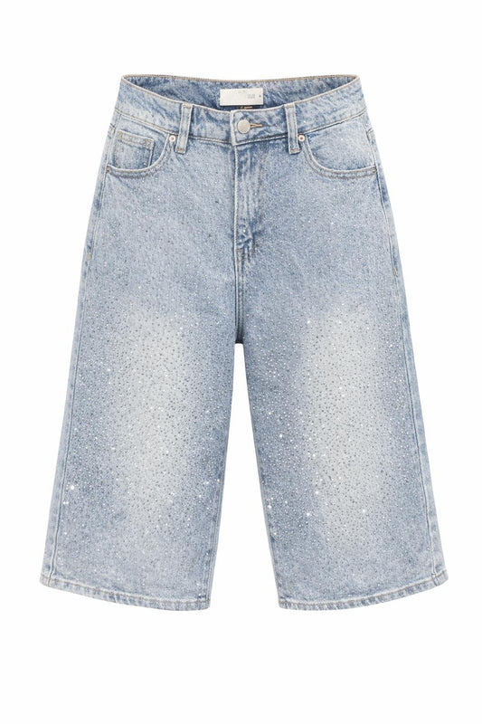 Glitzer Denim Bermuda, Gr. 34-42