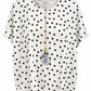 Blusenshirt mit Polka-Dots weiß, Gr. 36-42