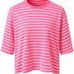 Streifenshirt neonpink, Gr. 36-42