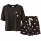 Set "Punkteglück" schokobraun, Gr. 38-44