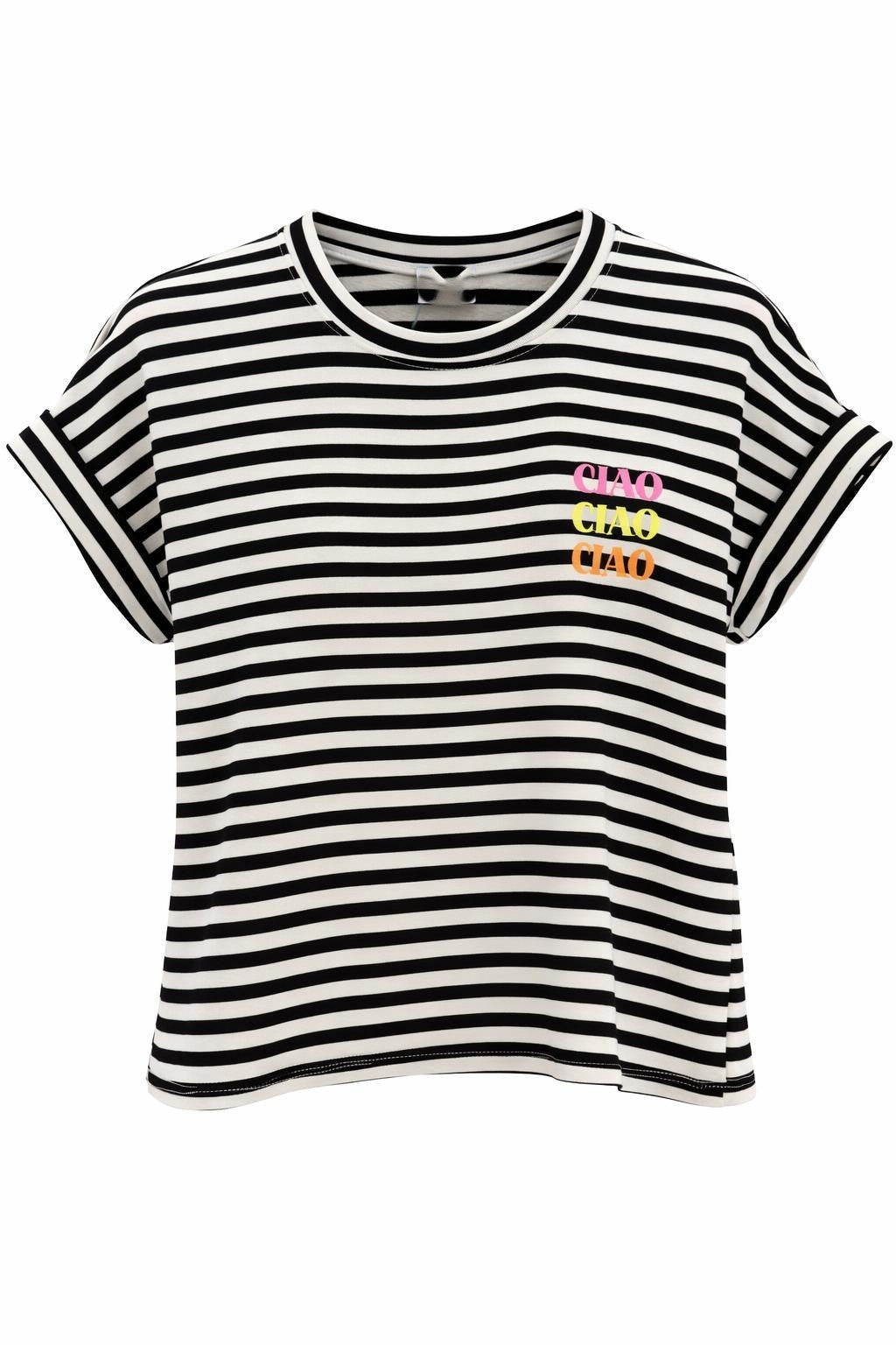 Streifen-Shirt "Ciao" schwarz/weiß, Gr. 34-42