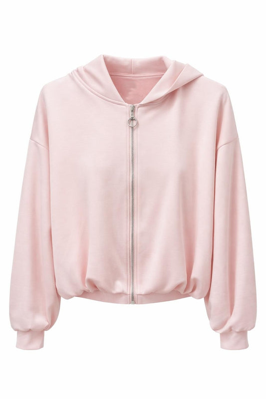 Hoodie-Jacke rosa, Gr. 36-42
