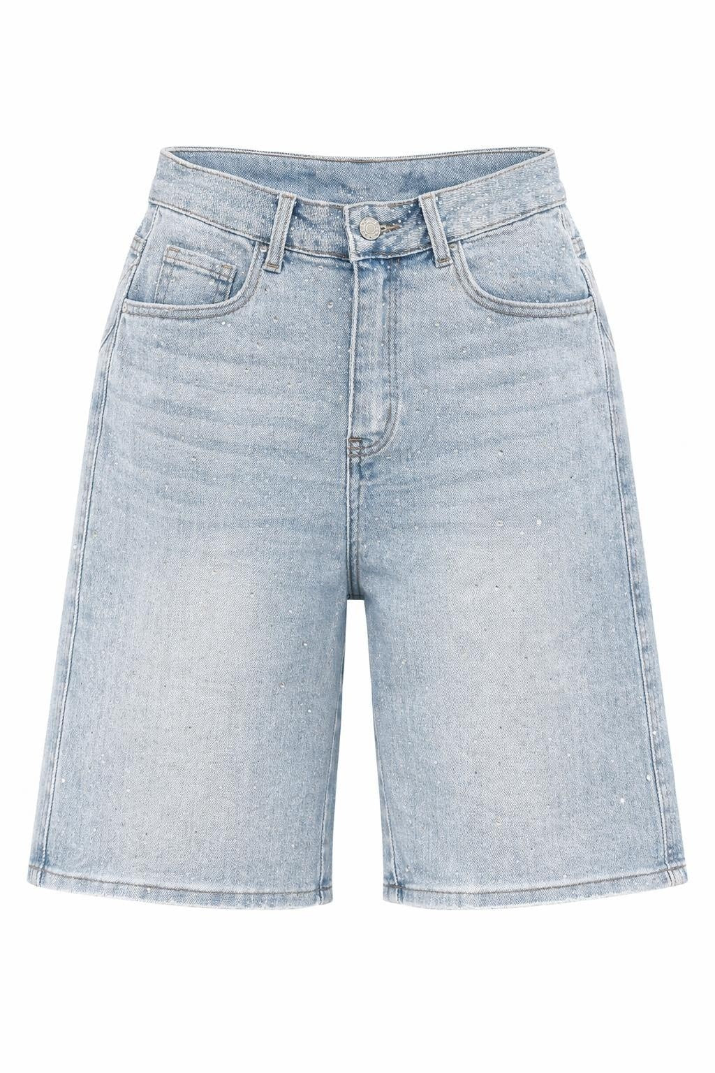 Bermuda Jeans mit Strassdetails, Gr. 34-40