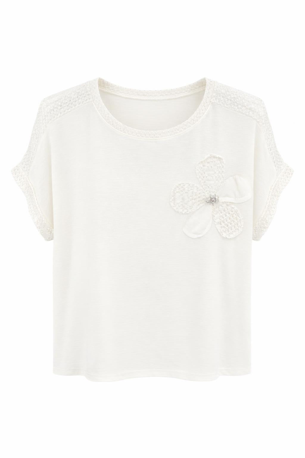 Shirt "Blütenzauber" creme, Gr. 36-42