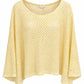 Schimmer-Häkelpullover gelb, Gr. 36-42