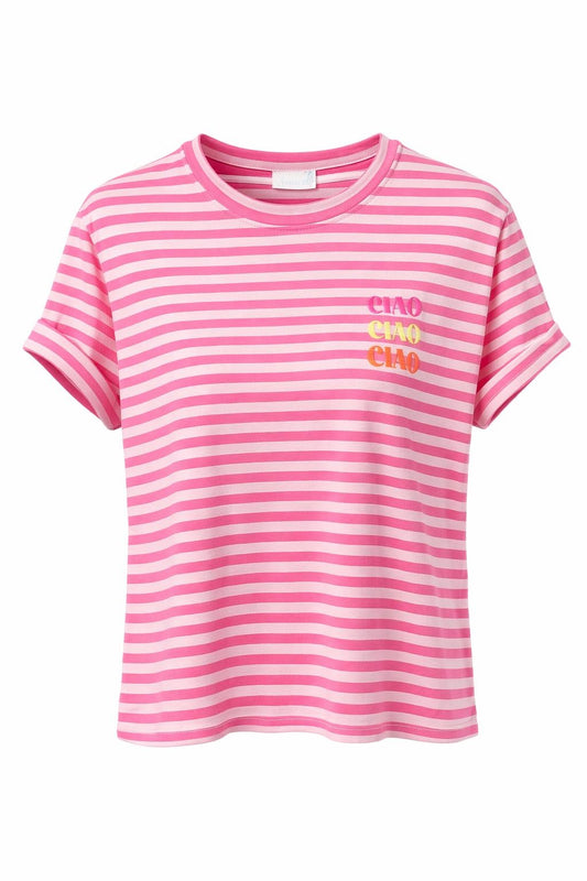 Streifen-Shirt "Ciao" pink, Gr. 34-42