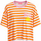 Streifen-Shirt "Ibiza" neonorange, Gr. 36-42