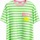 Streifen-Shirt "Ibiza" neongrün, Gr. 36-42