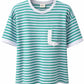 Streifen-Shirt mit Tasche blau, Gr. 38-44