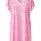 T-Shirt Kleid Leo neonpink, Gr. 38-44