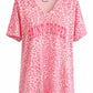 T-Shirt Kleid Leo neonpink "Saint Tropez", Gr. 36-42
