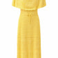 Häkelkleid sonnengelb, Gr. 34-38