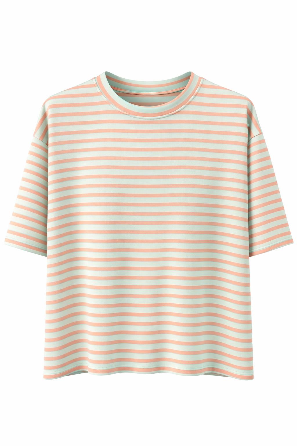 Shirt "Stripes "mint/orange", Gr. 36-44