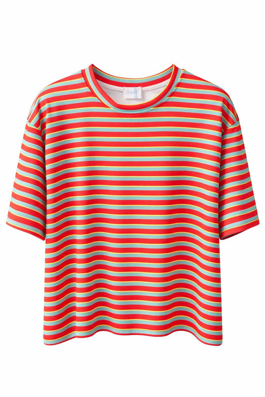 Shirt "Stripes "rot/mint", Gr. 36-44