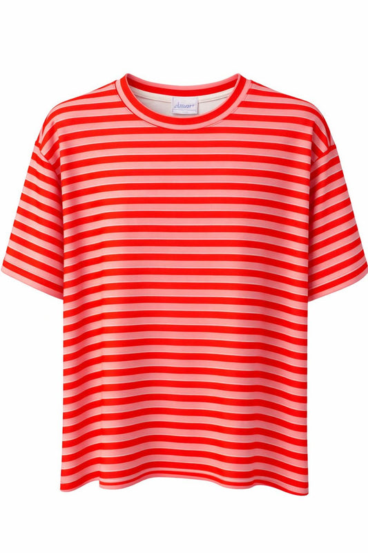 Shirt "Stripes "rosa/rot", Gr. 36-44