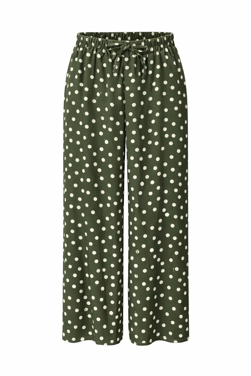 Sommerhose Polka dots oliv, Gr. 36-44