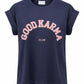 Shirt „Good Karma Club“ dunkelblau, Gr. 34-40