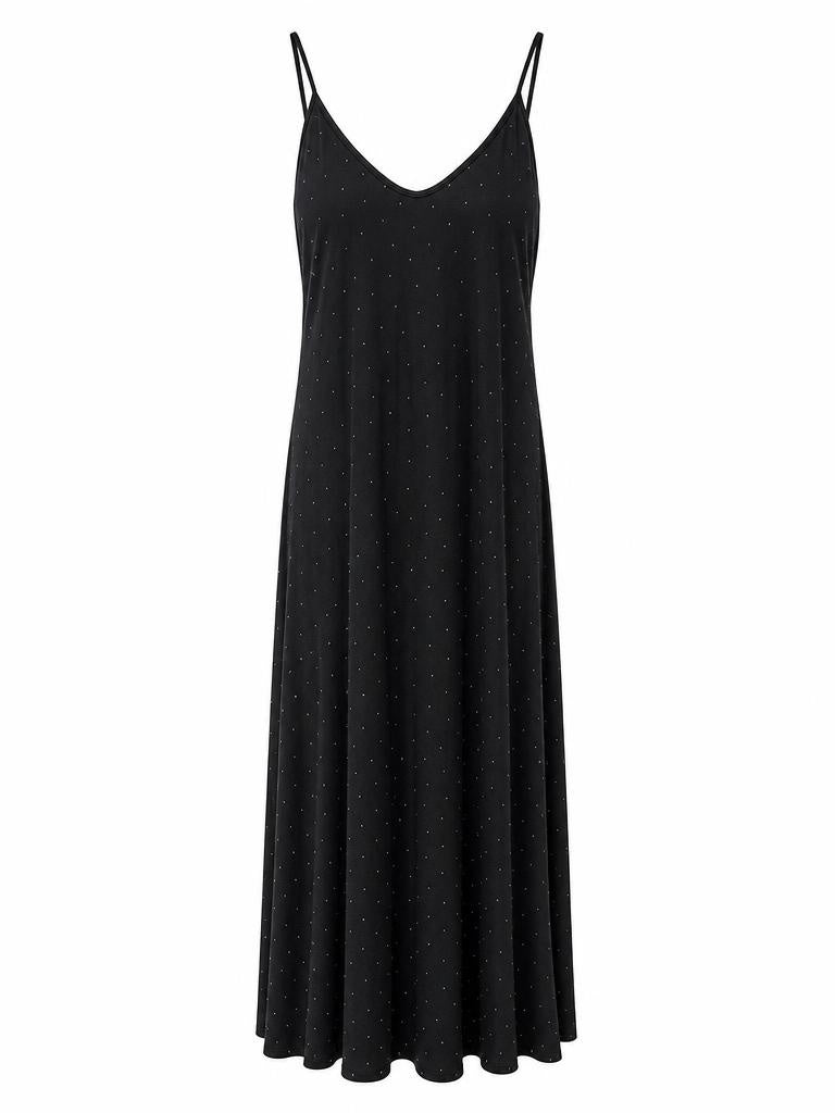 Maxikleid "Glam Sparkle" schwarz, Gr. 38-44