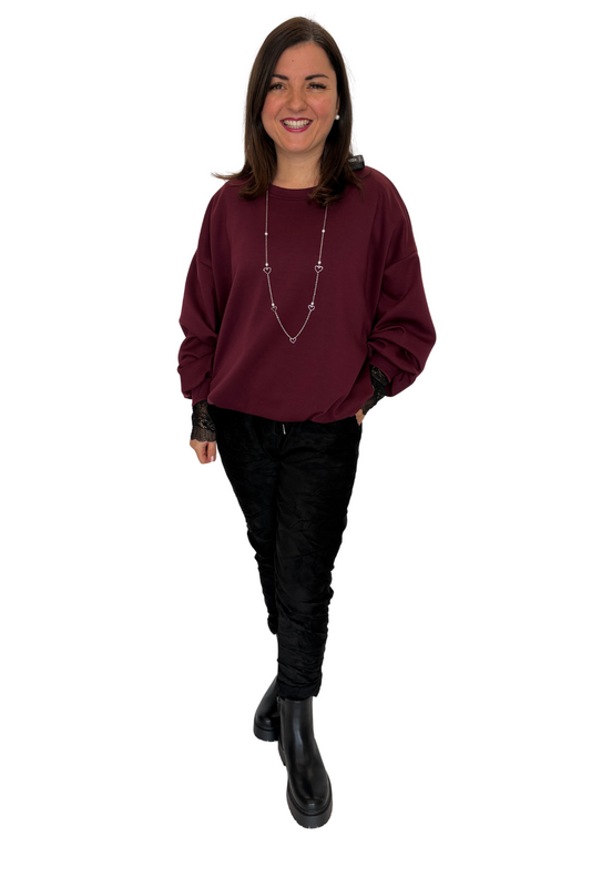 Ballon Pullover bordeaux, Gr. 36-42