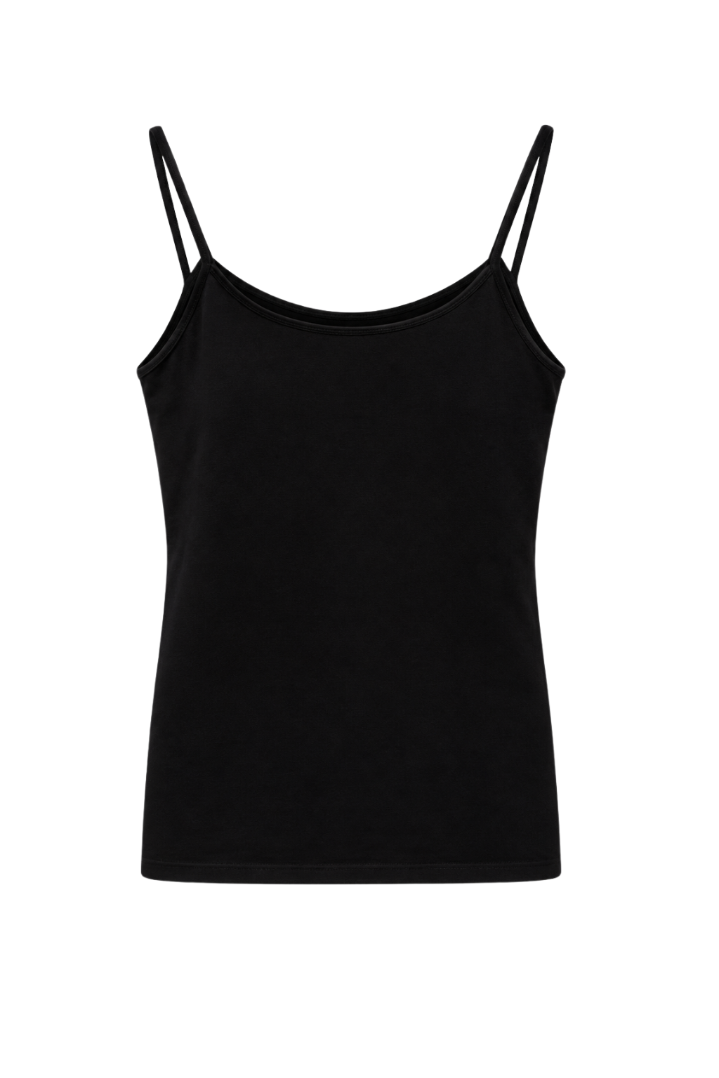 Basic Spaghettiträger Top schwarz, Gr. 36-42
