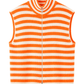 Strickweste "Candy Stripe" orange/weiß, Gr. 34-40
