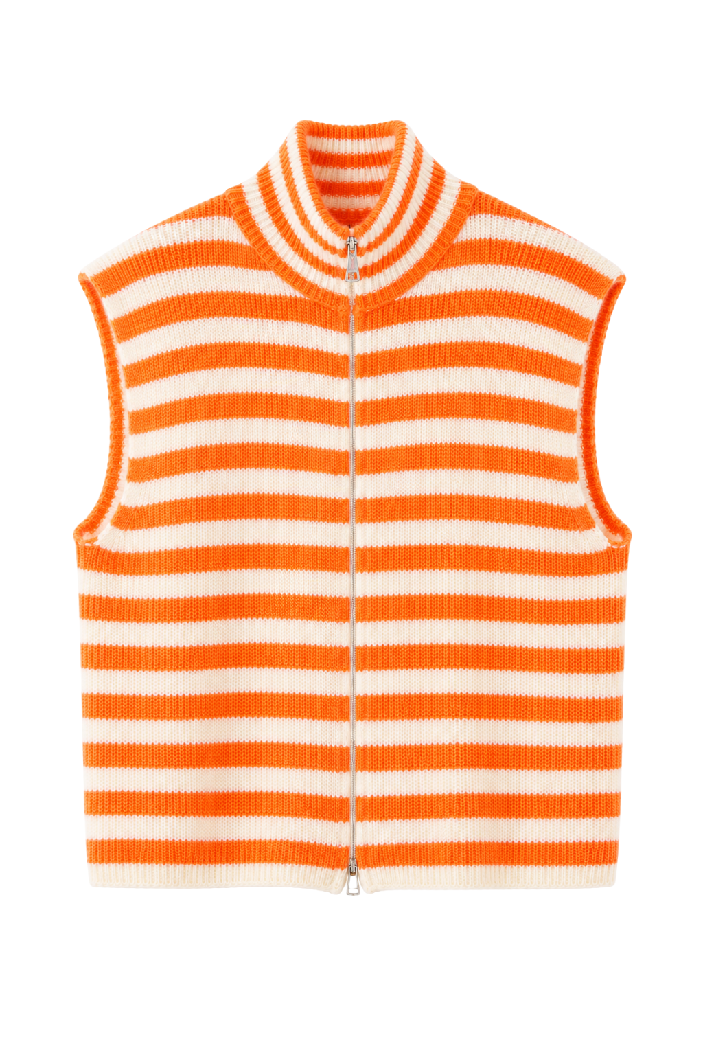 Strickweste "Candy Stripe" orange/weiß, Gr. 34-40