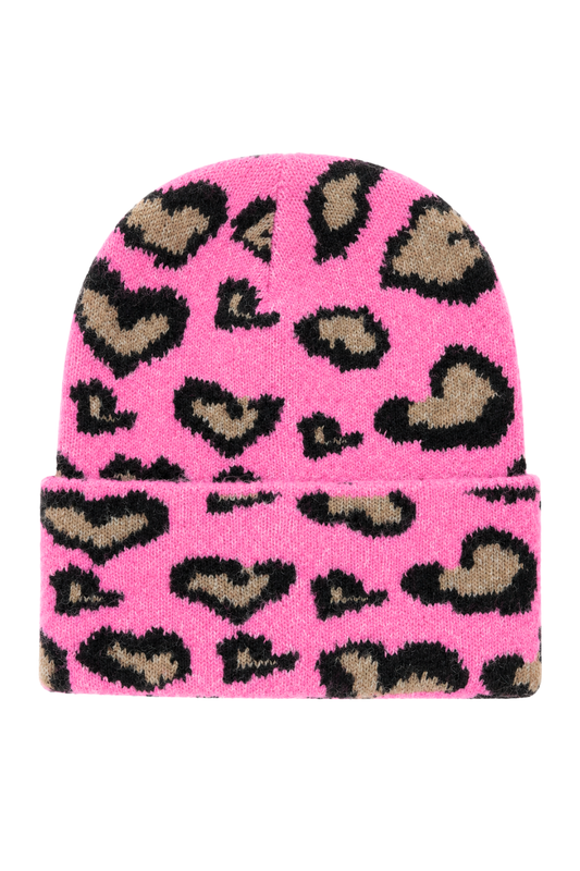 Strickmütze Wild Leo pink