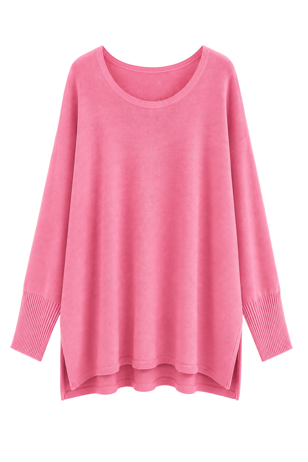Oversize Pullover „Luna“ himbeere, Gr. 38-46