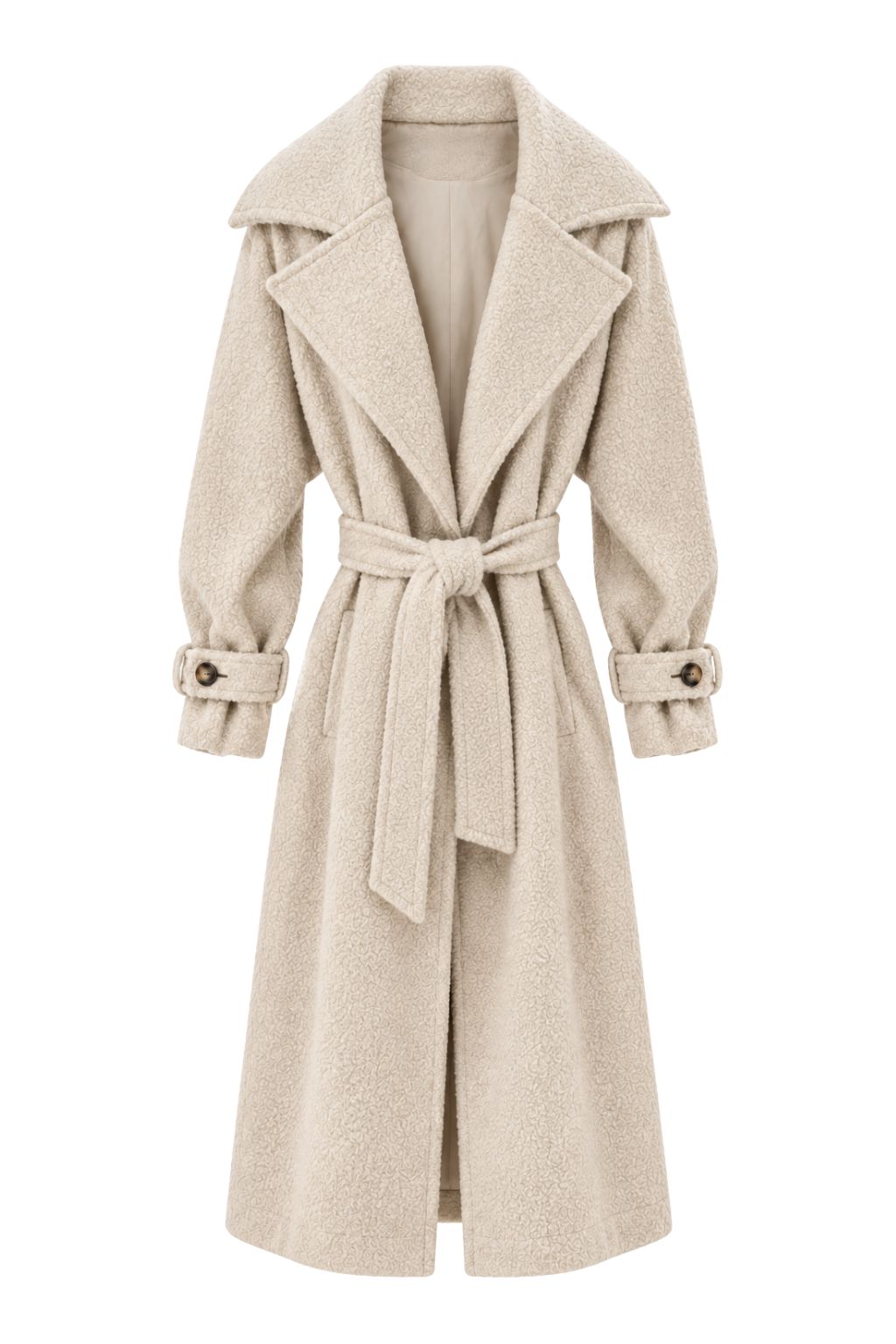 Teddy-Trenchcoat creme, Gr. 36-42