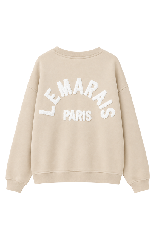 Sweatshirt "Le Marais" beige, Gr. 36-44