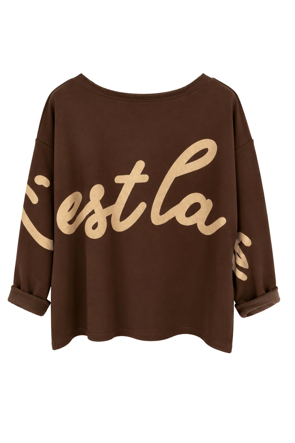 C'est la vie Sweatshirt schokobraun, Gr. 34-42