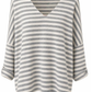 Shirt „Sunset Stripes“ grau/creme, Gr. 38-44
