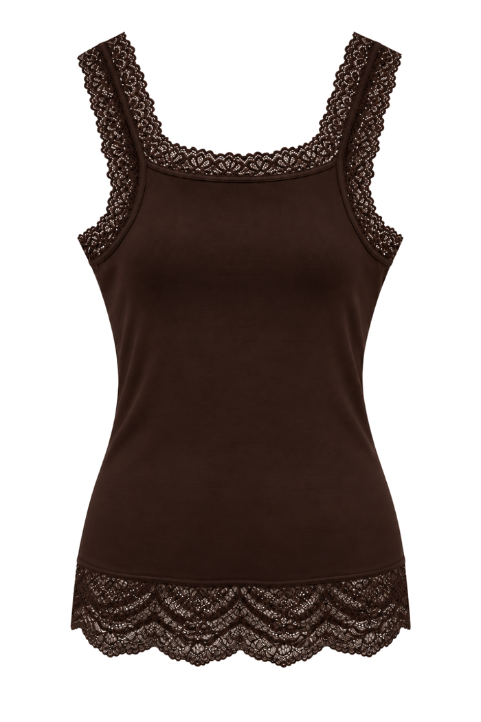 Lace Essential Top schokobraun, Gr. 36-42