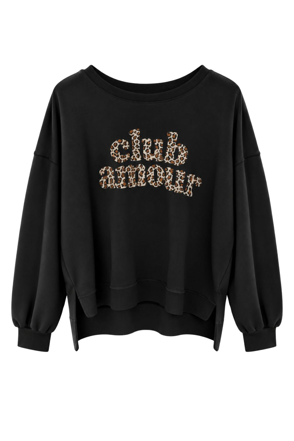 Club Amour Oversize Sweatshirt schwarz, Gr. 36-42