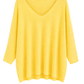 Pullover Mila V-Ausschnitt gelb, Gr. 38-46