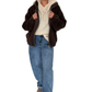 Teddy Fleece Jacke braun, Gr. 34-42
