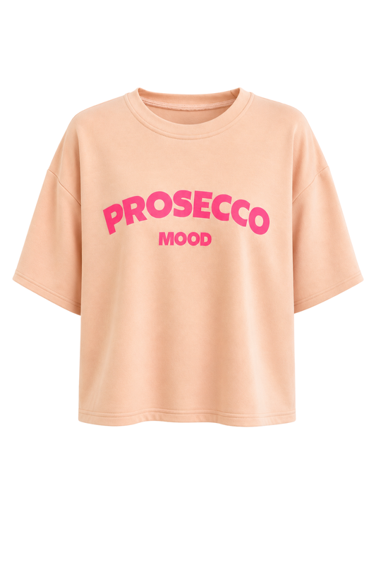 Shirt "Prosecco Mood" apricot, Gr. 36-42