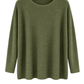 Soft Rundhals Pullover oliv, Gr. 38-46