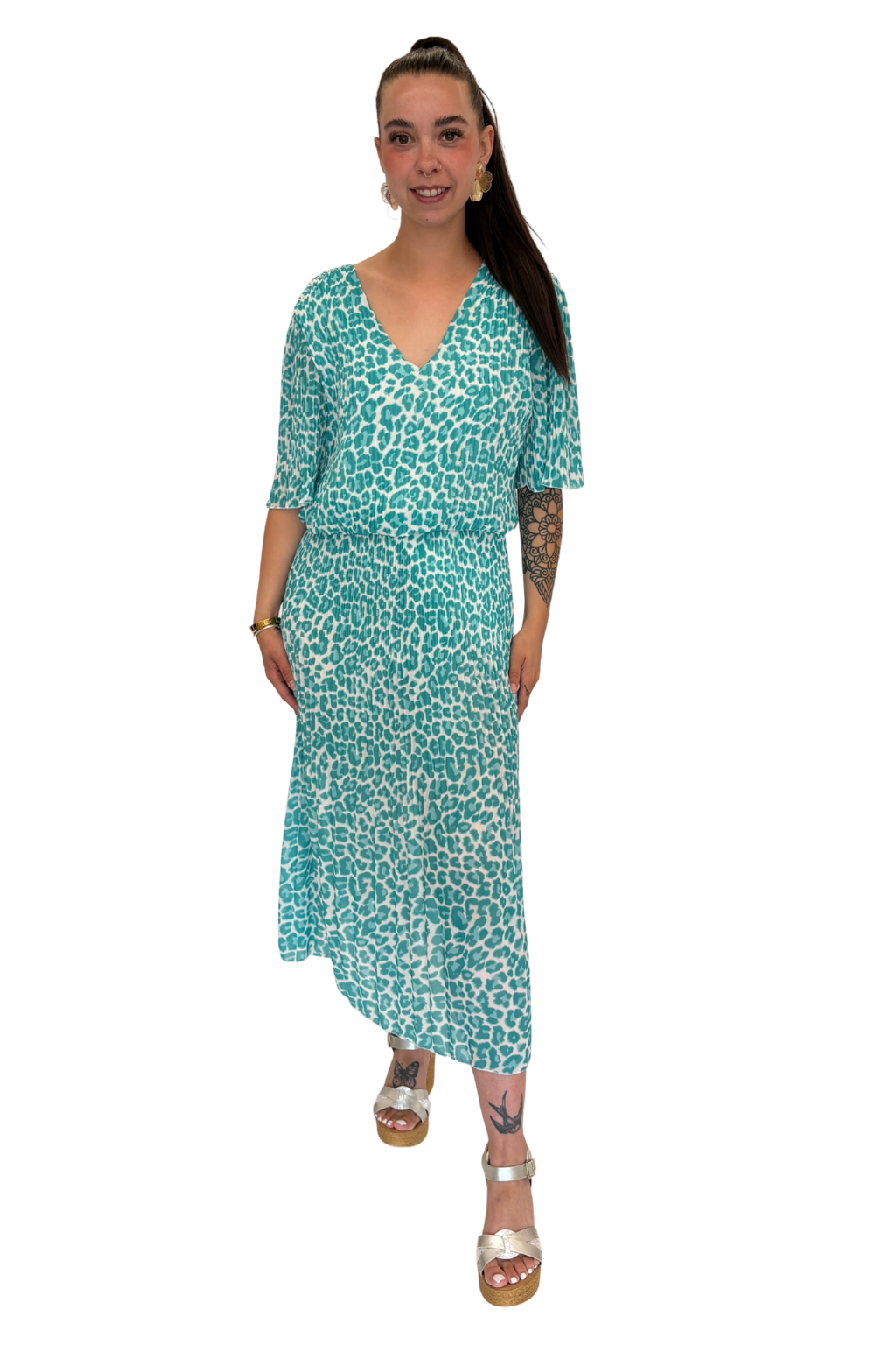 Plisseekleid „Aqua Leo“, Gr. 36-42