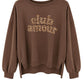 Club Amour Oversize Sweatshirt braun, Gr. 36-42